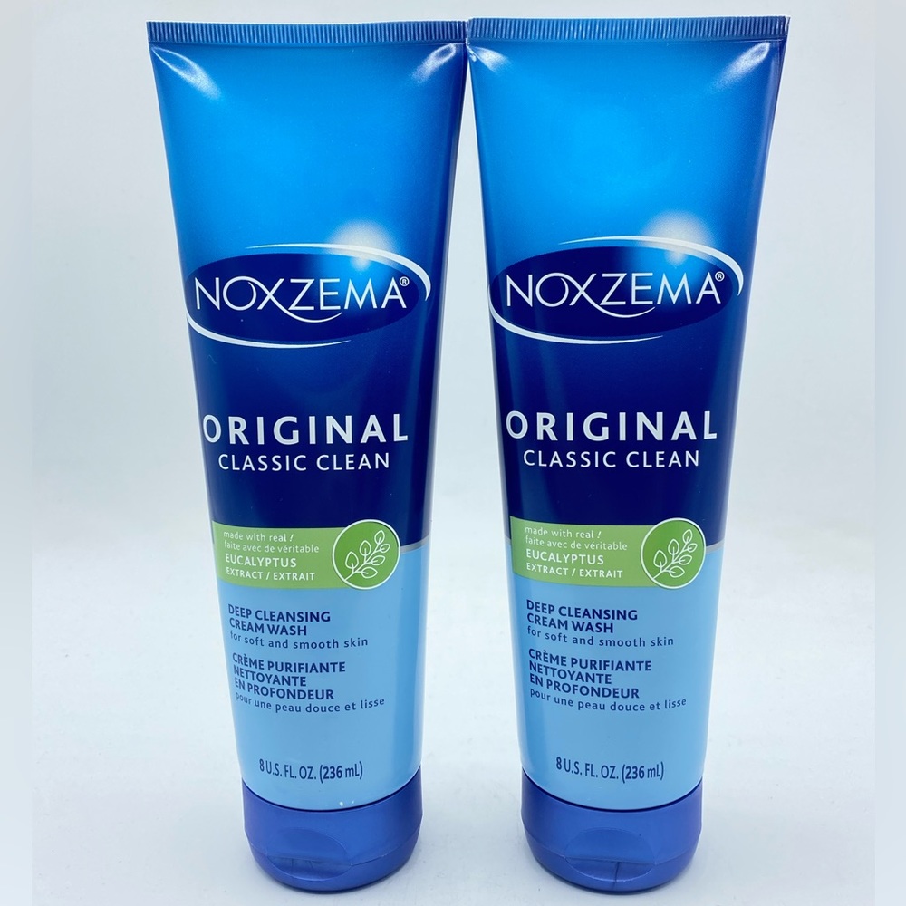 Noxzema Classic Clean Original Eucalyptus Deep Cleansing Cream 8oz Tube Lot of 2